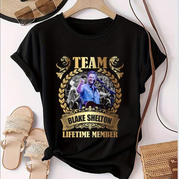 Team Black Shelton Shirt, Blake Shelton Lifetime Member Fan Gift, Blake Shelton Tour Merch, Blake Shelton Country Music Fan Shirt