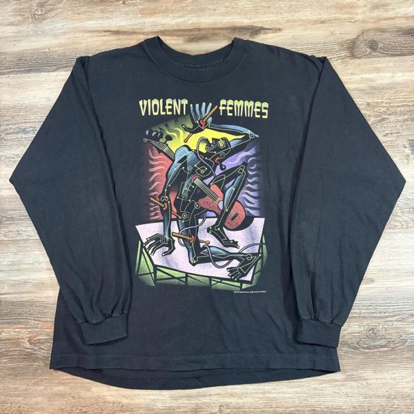 Rare 1994 Vintage Violent Femmes Tour T-shirt Concert Tour Band Merch Grunge Pearl Jam Soundgarden Punk Misfits Green Day
