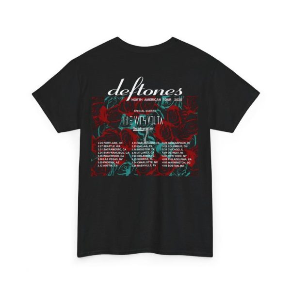 Deftones North American Tour Shirt 2025 Fan Inspired Deftones North American Tour Shirt Front and Back