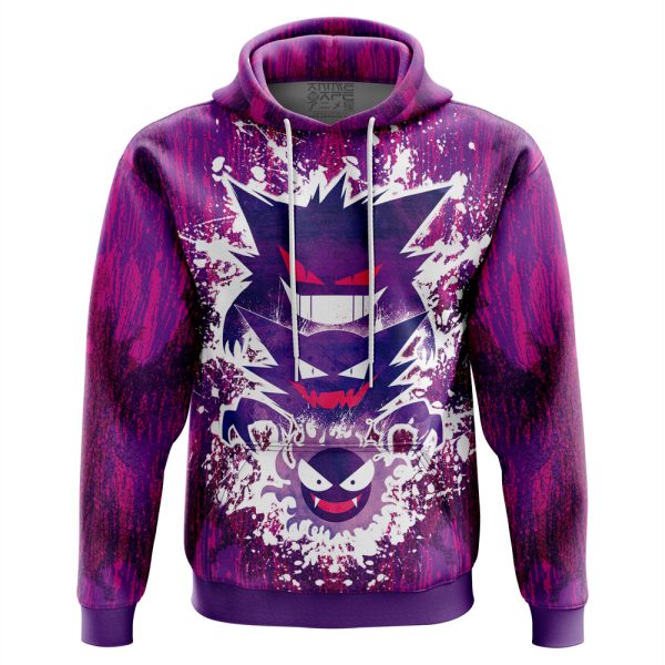 Trippy Ghostly Evolution Ghastly Haunter Gengar Pokemon Hoodie