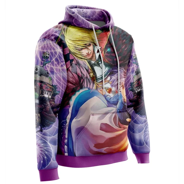 Trippy Howls Moving Castle Studio Ghibli Hoodie - Image 2