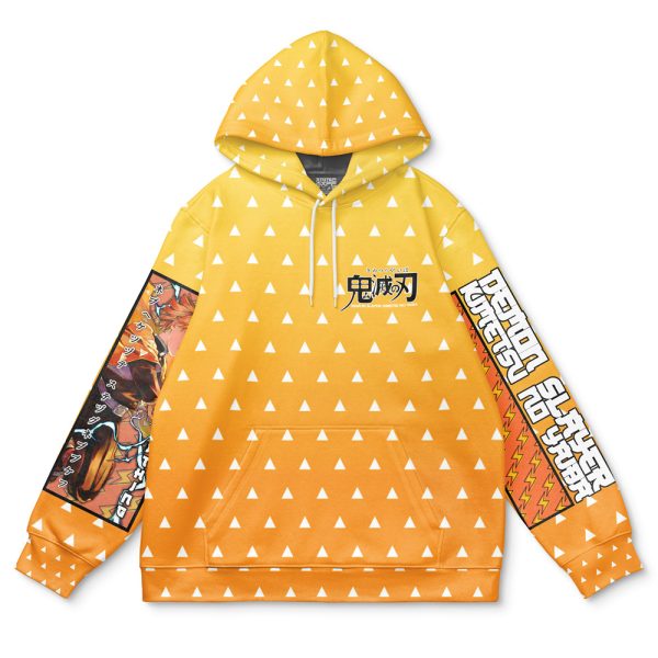 Agatsuma Zenitsu Haori Demon Slayer Streetwear Hoodie - Image 2