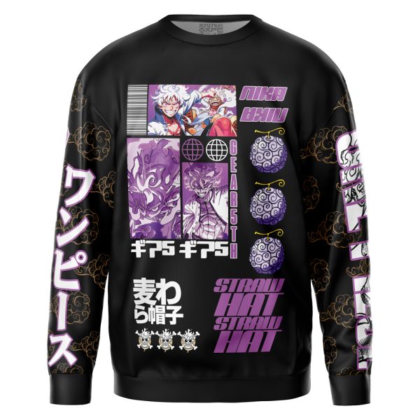 Monkey D. Luffy Gear 5th V4 One Piece Streetwear Sweatshirt - Image 2