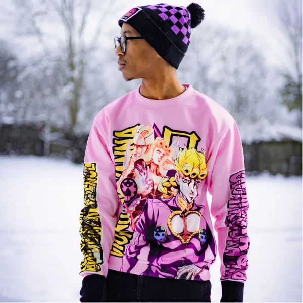 Giorno Giovanna Jojo's Bizarre Adventure Streetwear Sweatshirt - Image 3
