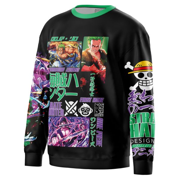 Roronoa Zoro V4 One Piece Streetwear Sweatshirt - Image 3