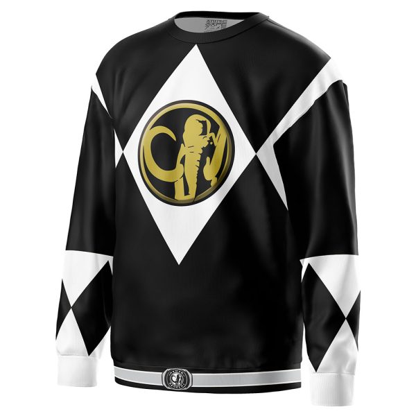 Black Ranger Mighty Morphin Power Rangers Sweatshirt - Image 2
