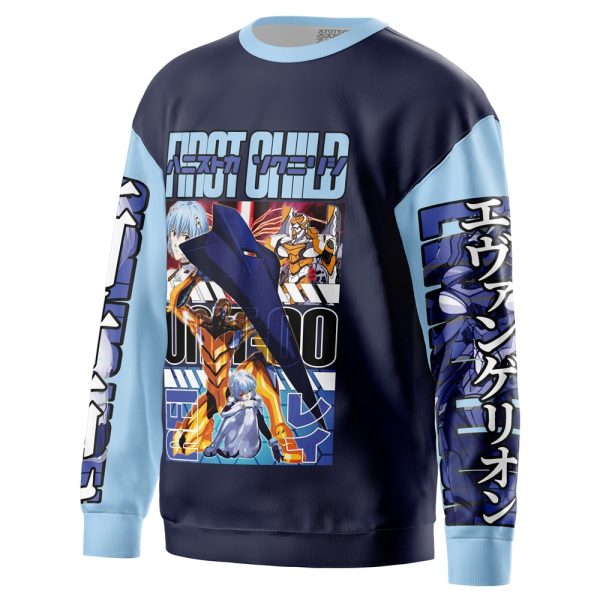 Rei Ayanami x Eva 00 Neon Neon Genesis Evangelion Streetwear Sweatshirt - Image 2