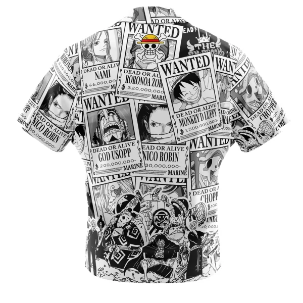 Aloha Strawhat Wanted One Piece Button Up Hawaiian Shirt - Image 2