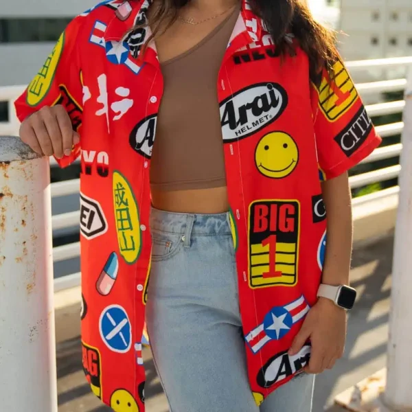 Akira Full Decals Button Up Hawaiian Shirt - Image 3
