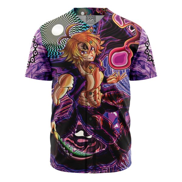 Trippy Meliodas Assault Mode Seven Deadly Sins Baseball Jersey For Fans Without Piping
