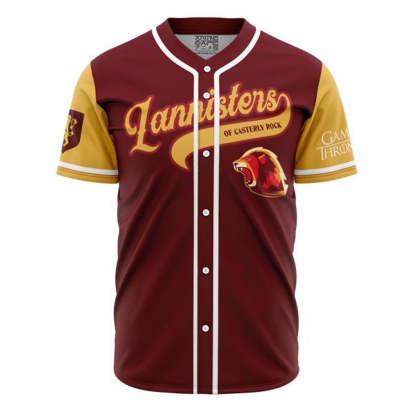 Lannisters of Casterly Rock Game of Thrones Baseball Jersey For Fans