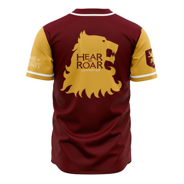 Lannisters of Casterly Rock Game of Thrones Baseball Jersey For Fans - Image 2