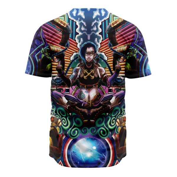 Trippy Jinx Arcane League of Legends Baseball Jersey For Fans Without Piping - Image 3