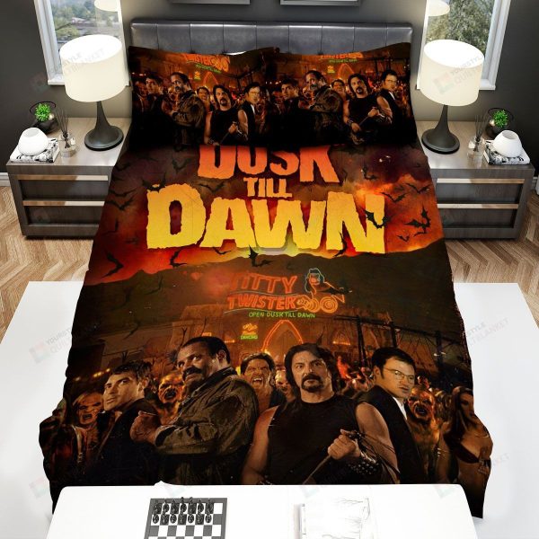 From Dusk Till Dawn Poster Ver12 Bedroom Bedding Ensemble Duvet Cover Set Home Decor
