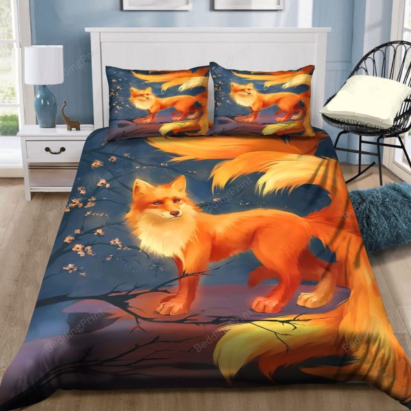 Fire Nine-tailed Fox Artwork Home Collection Bedding Set Bedroom Decor