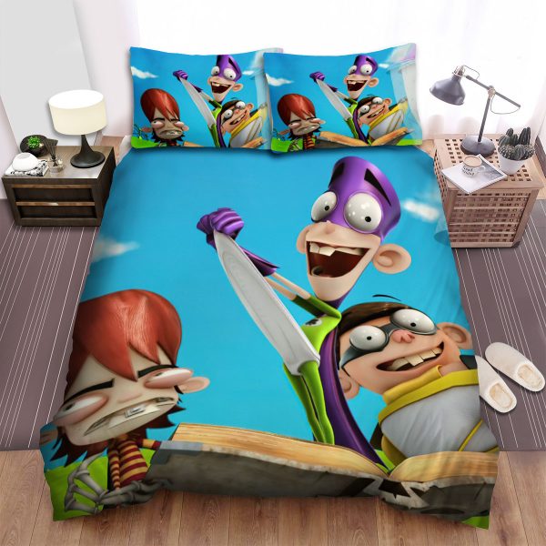 Fanboy & Chum Chum Showing Their Underwear Bedding Ensemble Duvet Cover Set Bedroom Decor
