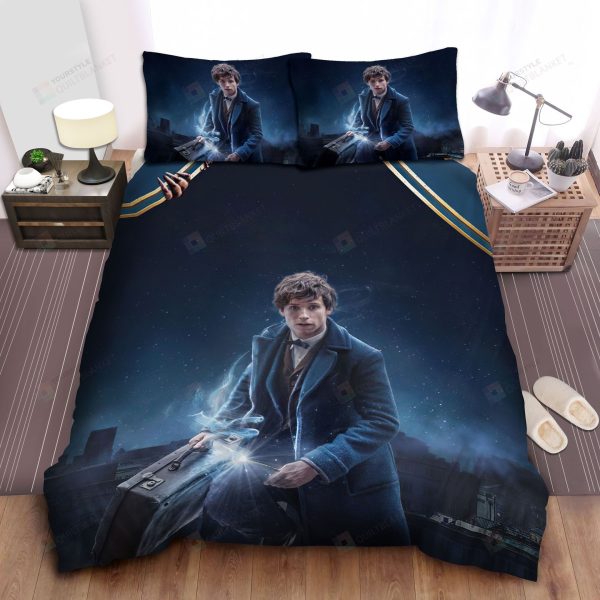 Fantastic Beasts Newton Scamander In Promotion Art Poster Home Collection Bedding Set Bedroom Decor