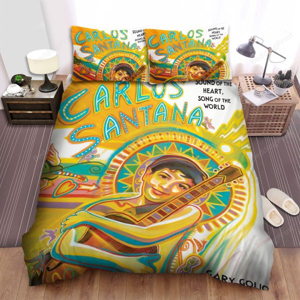 Carlos Santana Sound Of The Heart Song Of The World Bedroom Bedding Ensemble Duvet Cover Set Home Decor