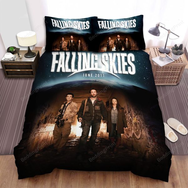Falling Skies (2011-2015) Movie Poster Fanart Bedroom Bedding Ensemble Duvet Cover Set Home Decor