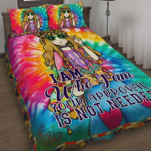 Colorful Hippie Girl Bedding Ensemble Duvet Cover Set Bedroom Decor