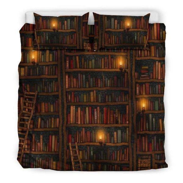 Dream Library Bookish Bedding Ensemble Duvet Cover Set Bedroom Decor