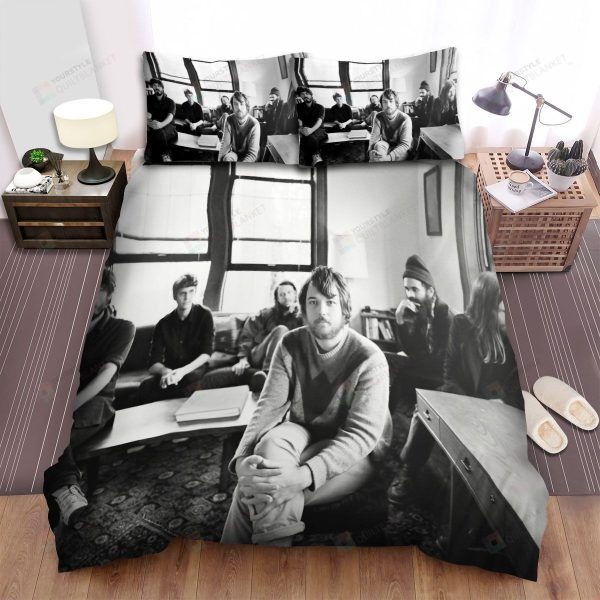 Fleet Foxes Band Black And White Pose Bedding Ensemble Duvet Cover Set Bedroom Decor