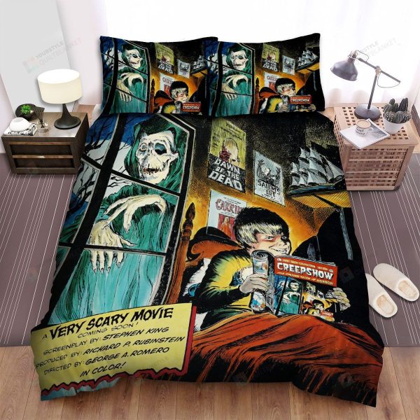 Creepshow Movie Poster 1 Bedroom Bedding Ensemble Duvet Cover Set Home Decor