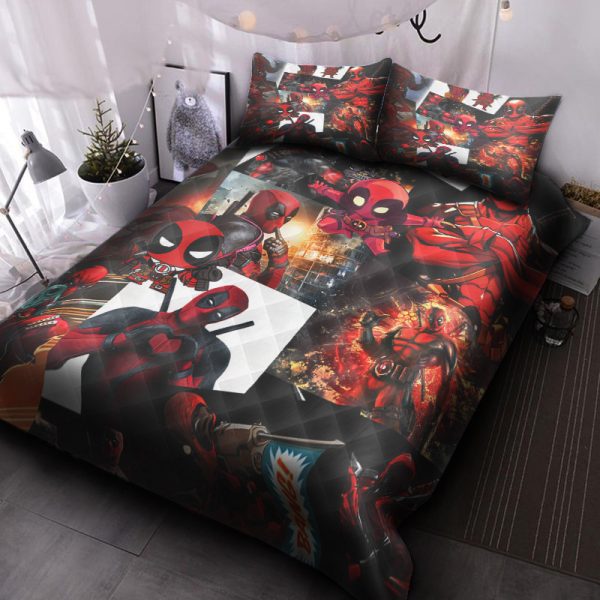 Deadpool Style 2 Bedroom Bedding Ensemble Duvet Cover Set Home Decor