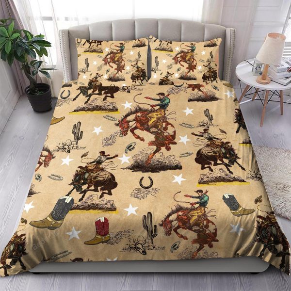 Cowboy Bedroom Bedding Ensemble Duvet Cover Set Home Decor Ver 2