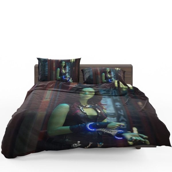 Guardians Of The Galaxy Movie Gamora Zoe Saldana Bedroom Bedding Ensemble Duvet Cover Set Home Decor