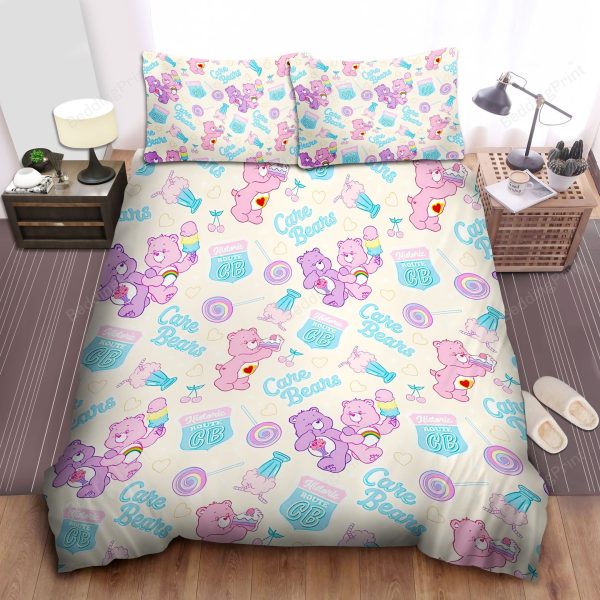 Care Bears Share Beer & Cheer Bear Pattern Home Collection Bedding Set Bedroom Decor