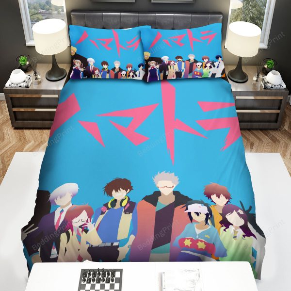 Hamatora All Characters Minimal Illustration Bedding Ensemble Duvet Cover Set Bedroom Decor