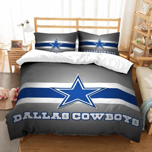 Dallas Cowboys Bedroom Bedding Ensemble Duvet Cover Set Home Decor Ver 4