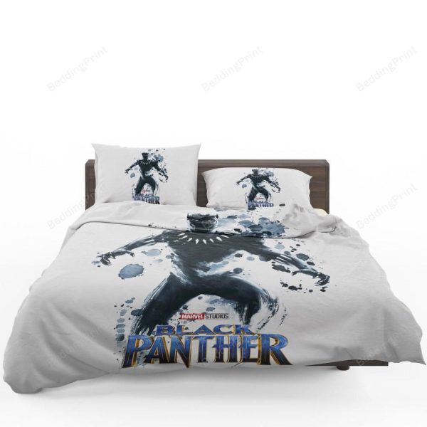 Black Panther The Noble Avenger Bedding Ensemble Duvet Cover Set Bedroom Decor