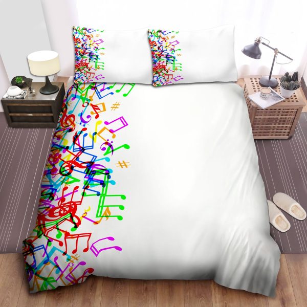 Ambesonne Home Trippy Style Music Notes Bedroom Bedding Ensemble Duvet Cover Set Home Decor