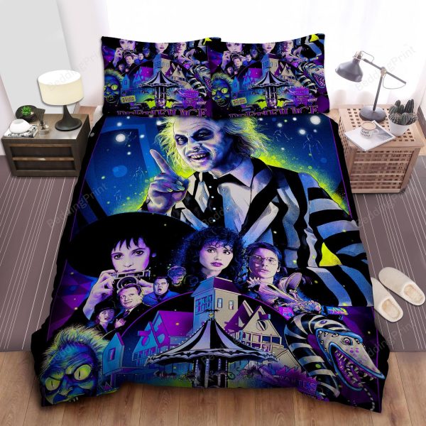 Beetlejuice & The Haunted House Home Collection Bedding Set Bedroom Decor
