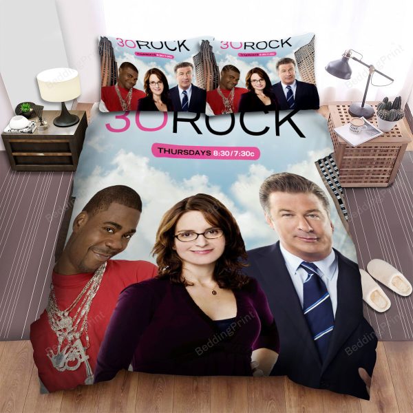 30 Rock (2006-2013) Movie Poster Ver 4 Bedroom Bedding Ensemble Duvet Cover Set Home Decor