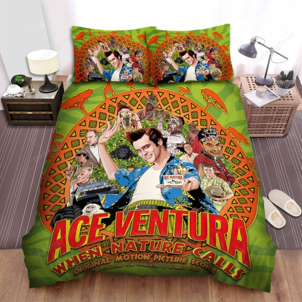Ace Ventura: When Nature Calls (1995) Movie Soundtrack Bedroom Bedding Ensemble Duvet Cover Set Home Decor