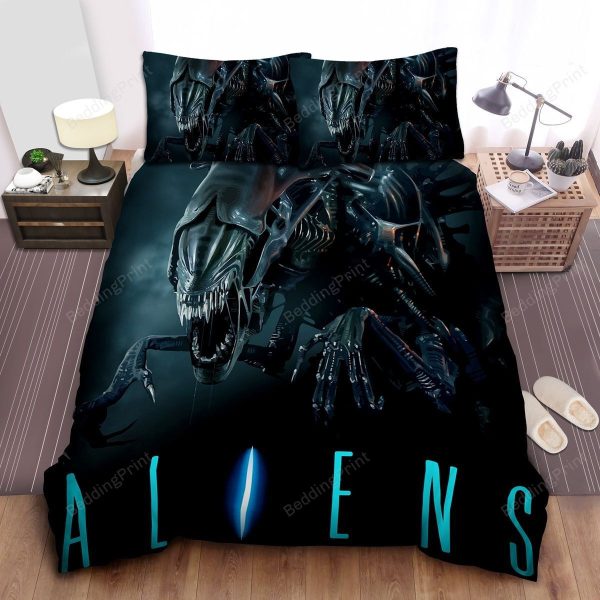 Aliens Xenomorph 3d Digital Illustration Bedroom Bedding Ensemble Duvet Cover Set Home Decor