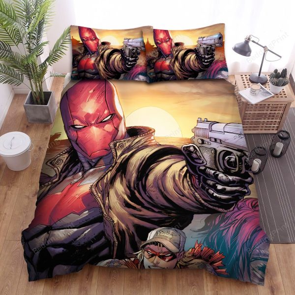 Batman: Under The Red Hood Series Art 7 Bedding Ensemble Duvet Cover Set Bedroom Decor