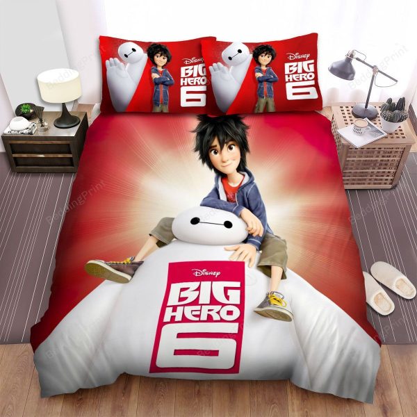 Big Hero 6 Baymax Carrying Hiro Bedding Ensemble Duvet Cover Set Bedroom Decor