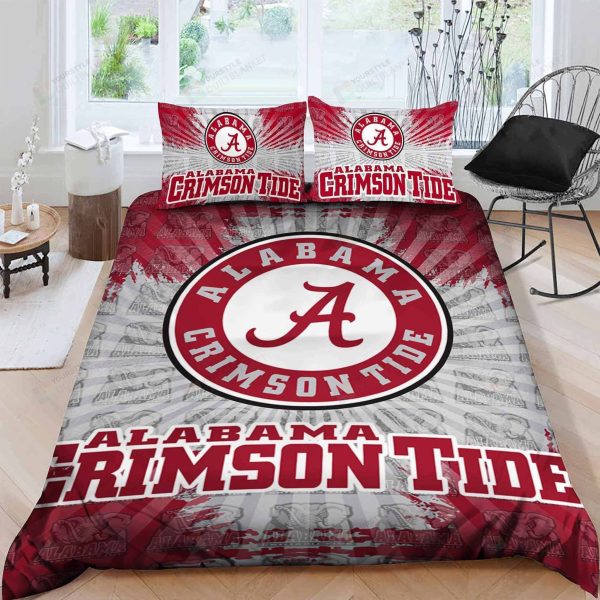 Alabama Crimson Tide Bedroom Bedding Ensemble Duvet Cover Set Home Decor Ver 1