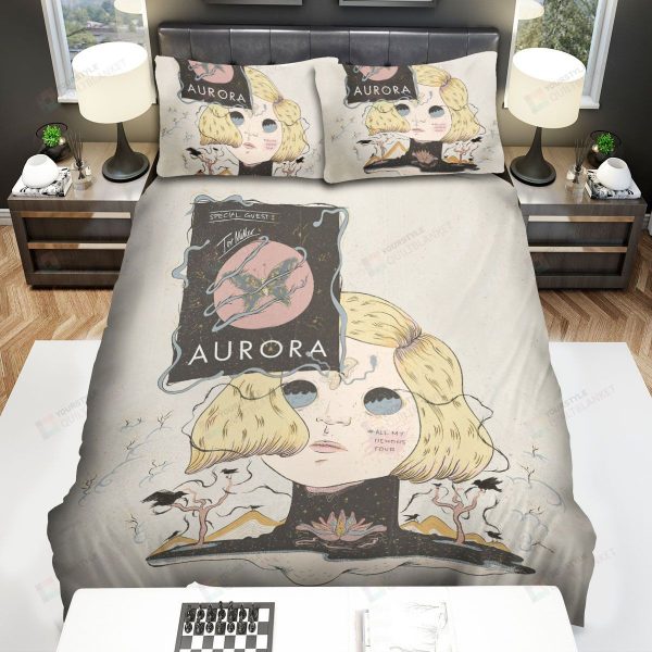Aurora Through The Eyes Of A Child Art Poster Bedding Ensemble Duvet Cover Set Bedroom Decor