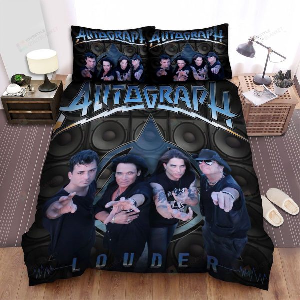 Autograph Band Louder Album Cover Home Collection Bedding Set Bedroom Decor