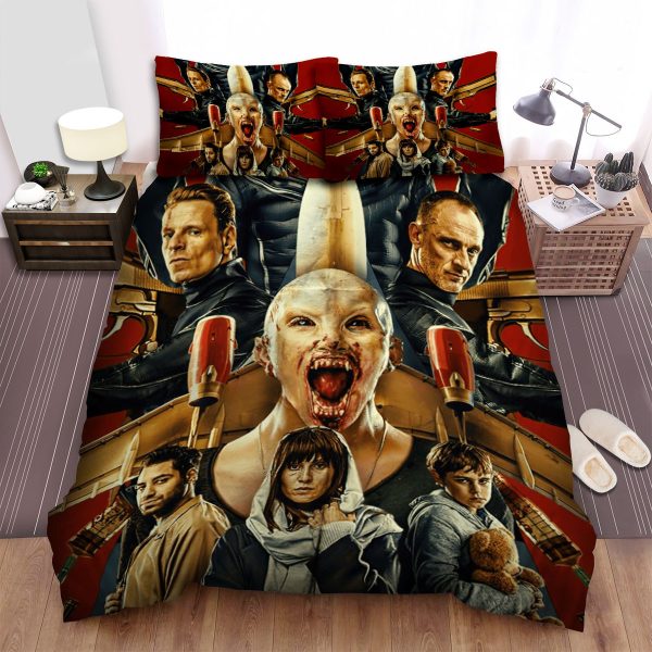 Blood Red Sky All Main Actors With Gun Movie Poster Bedroom Bedding Ensemble Duvet Cover Set Home Decor
