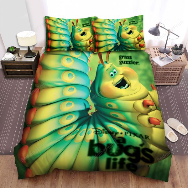 A Bug's Life Movie Happy Worm Photo Home Collection Bedding Set Bedroom Decor