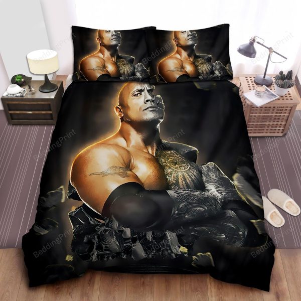 Broken Dwayne the Rock Johnson Art Bedding Ensemble Duvet Cover Set Bedroom Decor
