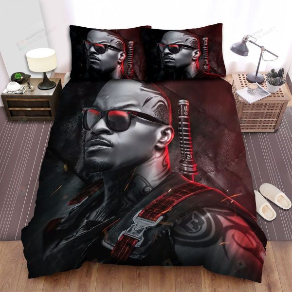 Blade Ii (2002) Jamie Foxx Movie Poster Bedding Ensemble Duvet Cover Set Bedroom Decor