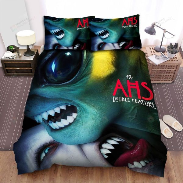 American Horror Story Double Feature Movie Poster Bedroom Bedding Ensemble Duvet Cover Set Home Decor