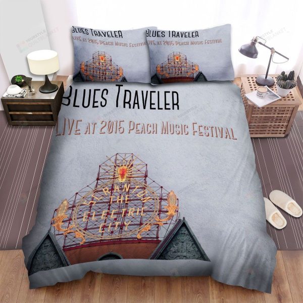 Blues Traveler Band Live At 2015 Peach Music Festival Poster Bedroom Bedding Ensemble Duvet Cover Set Home Decor